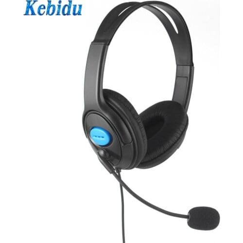 Kebidu 3.5mm Game Headphone Gaming Headphones Headset with Mic 1.8M for PS4 Sony PlayStation 4 for PC Computer
