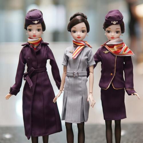 New arrival IP doll Hannan Alirlines stewardess doll gift play set#11085 exclusive online sales