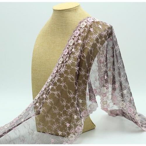 MLAEY 2y/lot Exquisite Embroidered Lace Trim, Lace Fabric ,Quality Lace Ribbon , DIY Craft&Sewing Dress Clothing Accessor