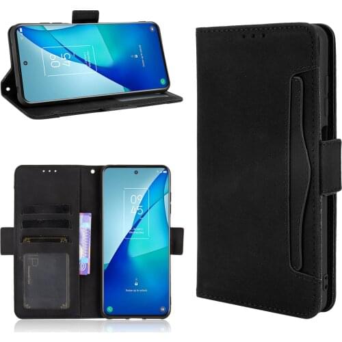 Leather Flip phone case for TCL 20L / 20L Plus back Cover with stand Coque phonebag