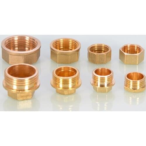 1/2" 3/4"1"BSP Female And male Thread Brass Pipe Hex Head Brass End Cap Plug Fitting Coupler Connector Adapter