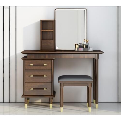 Solid wood dresser bedroom simple modern storage cabinet integrated small unit net red light luxury dresser table