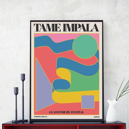 Tame Impala Glastonbury Festival Posters And Prints Abstract Graffiti Decoration Canvas Painting Print Home Wall Art Pictures