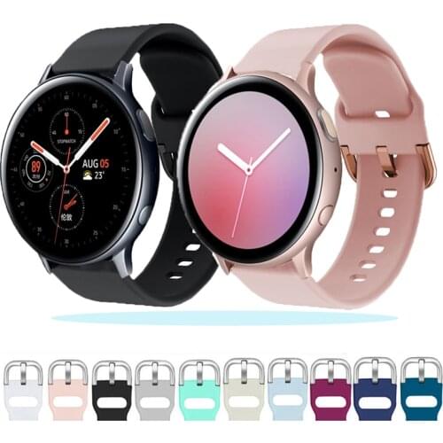 20mm 22mm Band For Samsung Galaxy watch 46mm 42mm Active2 Gear S3 frontier silicone watchband huawei watch fit strap gt2/2e/pro