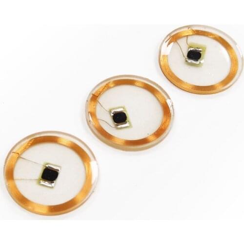 RFID Transparent Tag 125KHz EM4100 TK4100 Proximity PVC ID Coin Disc Token Tags Dia 25mm for Access Control System 100Pcs/Lot