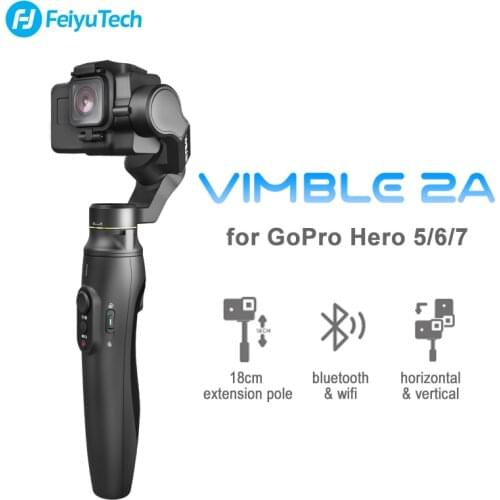 FeiyuTech Feiyu Vimble 2A Handheld Gimbal Stabilizer with 180mm Extension Pole for Gopro Hero 5 6 7 Action Cameras Video Gimbal