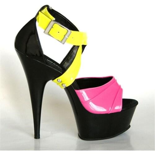 Sexy Gladiator Ankle-Strap 15CM Super High Heel Platform Performance / Star / Model Shoes, Wedding / Dress Sandals