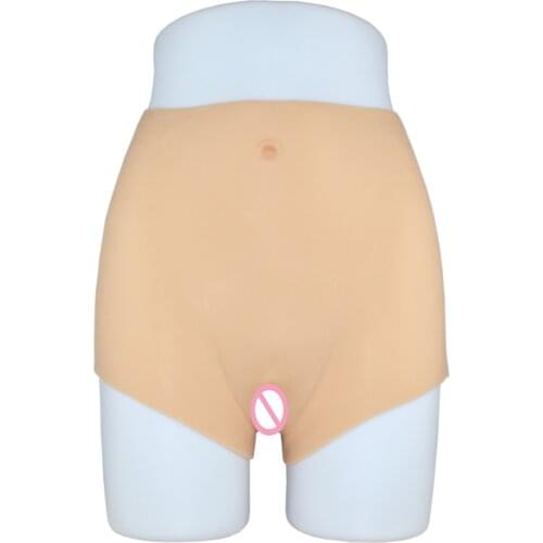 RAOPIN Silicone Realistic Crossdress Hip Enhancer Fake Pussy Boxer Underwear Shaper for transgender shemale Tits Crossdressing