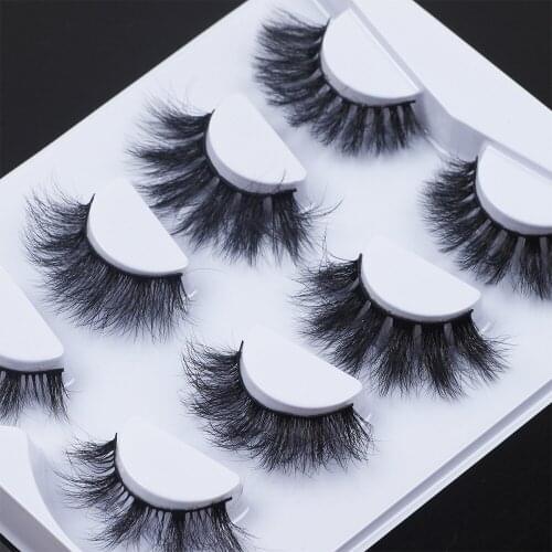 Mix 8-25MM 3D Extra Fluffy Mink Lashes 100% Handmade Resuable Natural Messy Eyelashes Dramatic Long Wispy Eyelash Makeup In Bulk