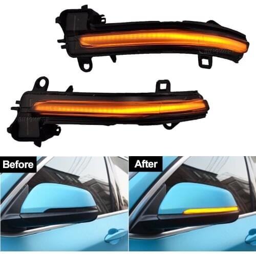 LED Dynamic Turn Signal Blinker Sequential Side Mirror Indicator Light Lamp For BMW X1 F48 2016-2018 2 Series F45 F46 X2 F39