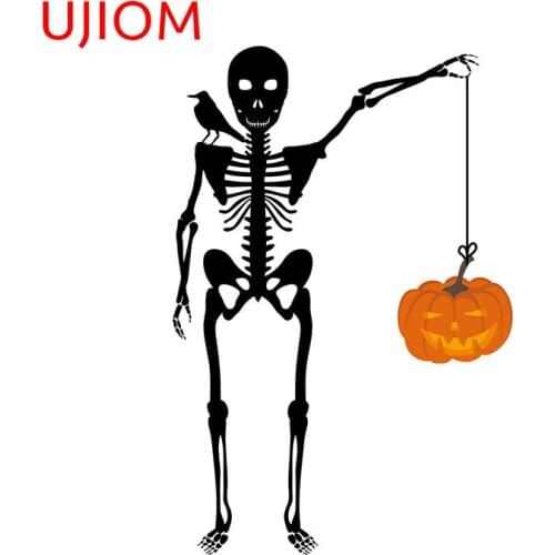 UJIOM Skeleton Man Wall Stickers Home Decoration Bedroom Living Room Decorations Home Office Room Decor Poster Decals