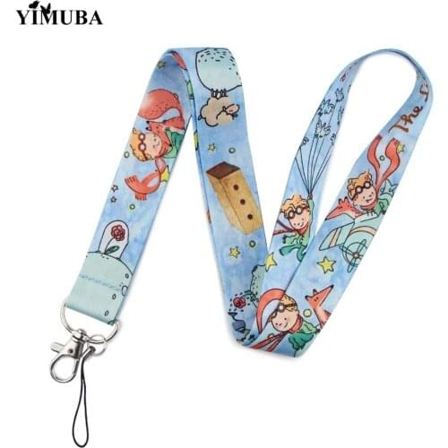YIMUBA Cute Le Petit Prince Series Keychain Lanyards for Keys ID Badge Holder Mobile Phone Straps Key Chain Gift for Boys Girls