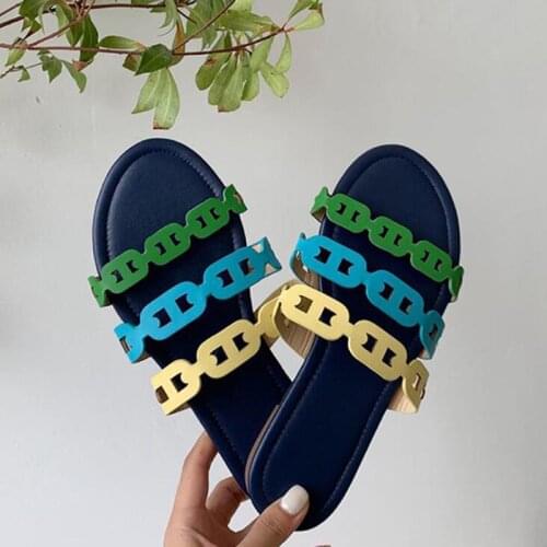 2021 New Fashion Casual Slippers Shoes Woman Open Toe Hollow Strap Flat Sandals Comfortable All-match Street Female Slippers