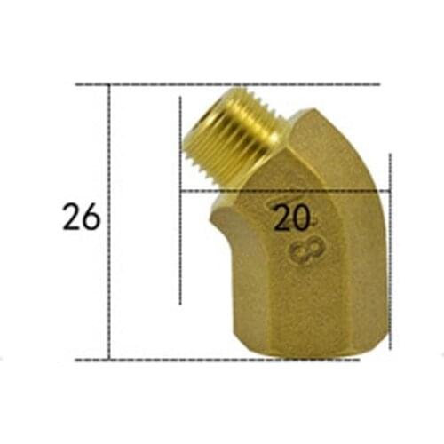 1/8" BSPP Female To Male Brass 45 Degree Elbow Pipe Fitting Coupler Connector Water Gas Oil