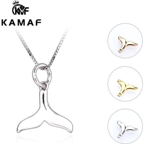 10pcs High Quality Copper Sea Mermaid Whale Tail Pendant Necklace For Women Animal Beach Summer Jewelry Gift 13mm*14mm