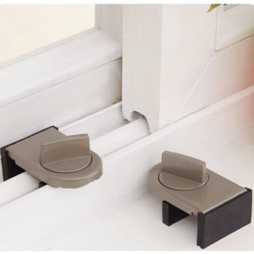 2PCS Sliding door and window anti-theft lock push and pull plastic steel aluminum window limiters for children safety protection