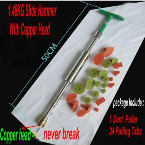 2 in One Slide Hammer PDR Tools Dent Puller Kit PDR Paintless Dent Removal Tools for Car kit +24 pulling