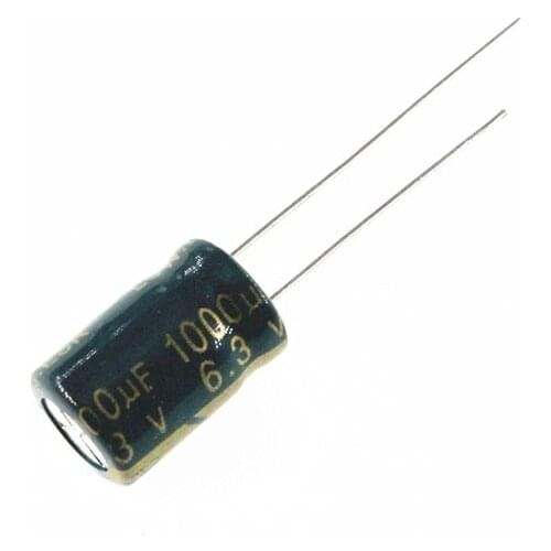 20pcs Aluminum electrolytic capacitor 6.3V 1000uf Volume 8 * 12mm 8X12 high frequency low resistance