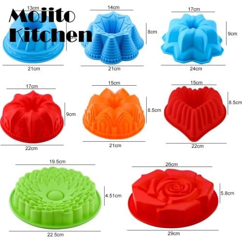 3D Shape Random Color Silicone Pastry Cake Mold DIY Baking Dessert Mousse Tools Art Tray Tool Model