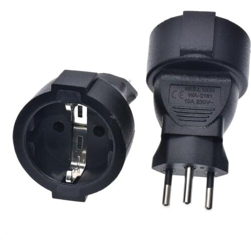 3 pin Swiss socket adaptor Embedded Swiss EU German plug adapter converter plug 10A Swiss plugs turn to French plugs