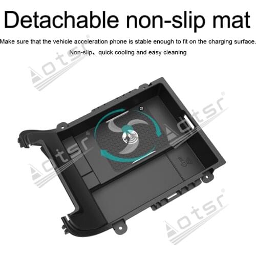 QI car infrared wireless charger For Audi A6 2019-2020 QI infrared Fast Wireless Charging Car Phone Holder for iphone/Samsung