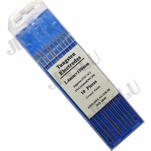 Free shipping WC20 2% Ceriated Tig Tungsten Electrode Grey Head 2.4*150mm 3/32" 100PCS