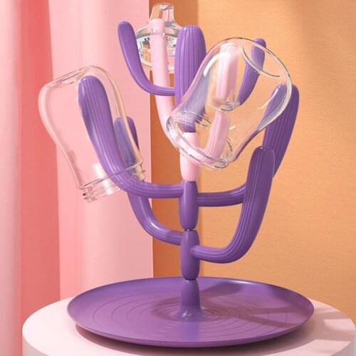 Eco-friendly Portable Multifunctional Easy Cleaning Baby Bottle Storage Drying Rack for Tableware