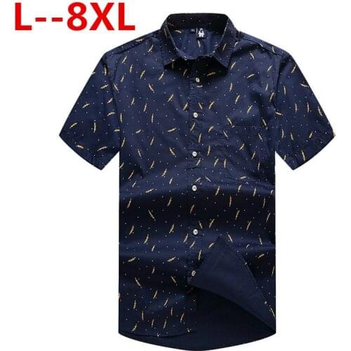 8XL 6XL 5XL Mens Summer Beach Hawaiian Shirt Short Sleeve Plus Size Floral Shirts Men Casual Holiday Vacation Clothing Camisas