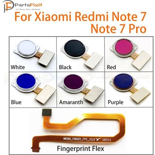 Original Home Button Flex For Xiaomi Redmi Note 7 Pro Fingerprint Sensor Touch ID Home Button Back Return Menu Key Scanner Flex