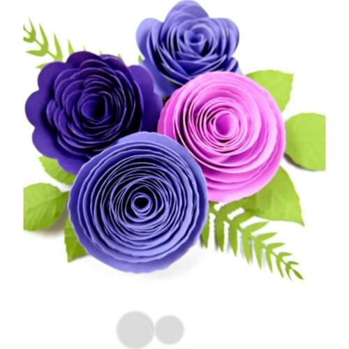 Round Spiral Flowers Die Cuts Scrapbooking Stencil Template for DIY Embossing Paper Photo Album Gift Cards Making Dies New