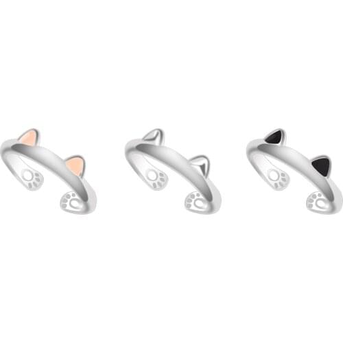 Trendy Animal Ring Vintage Charm Anime Of Movies Adjustable Cat Ear Rings For Women Christmas Halloween Party Gift Drop Shipping