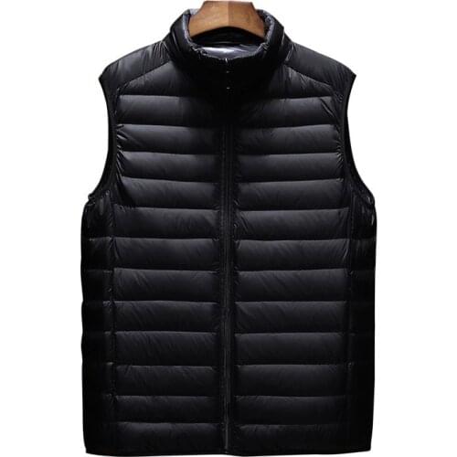 Aiwetin Mens Jacket Sleeveless Vest Winter Fashion Male Cotton-Padded Vest Coats Men Stand Collar Thicken Waistcoats Clothing