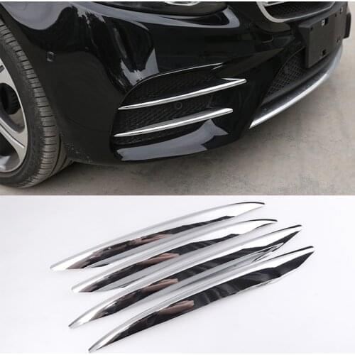 For Mercedes Benz E Class W213 E200 E300 2016 2017 2018 2019 E43 AMG Car ABS Chrome Front Fog Lamp Cover Trim Accessories