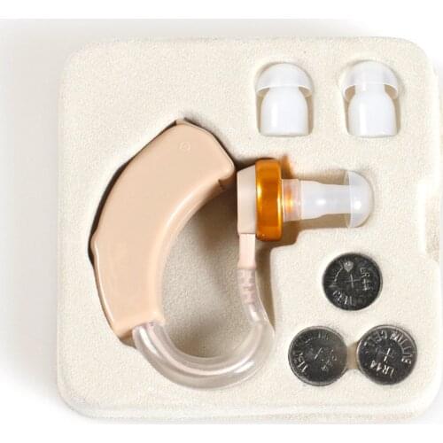 Plastic Super Mini Adjustable Hearing Aids Ear Sound Amplifier Volume Tone Listen Hearing Aid Kit Hook In Ear JZ-1088A Ear Care