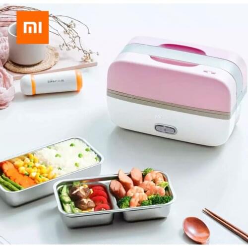 Xiaomi Bear Portable Electric Lunch Box Leakproof Stainless Steel Liners Vacuum Sealed Preservation Thermal Cycle Steamer Cooker