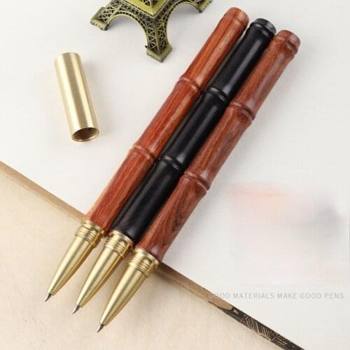 Retro Sandalwood Pen Brass Signature Orb Business Metal Bamboo Style Wooden Gel Gel Pen Ballpoint Pens Pens for School