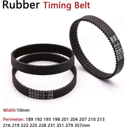 Width 10mm Rubber Timing Belt Pitch 3mm Perimeter 189 192 195 198 201 204 207 210 213 216 219 222 225 228 231 351 279 357mm