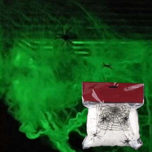 Halloween Glow Spider Web Glow In the Dark Stretch Halloween Trick Web Glow Party Supplies Party Decoration With 25 Spiders