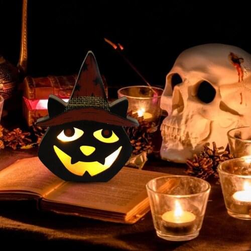 Halloween Vintage Pumpkin Light Lamp Party Hanging Decor LED Lantern Easter Party Supplies Hanging Hollow Night Light