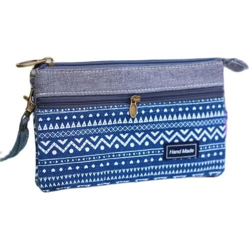 Women Cotton Long Organizer Wallets Female Small Phone Money Pouches Coin Purse Bags Bolsas Carteiras Femininas Bolso for Girls