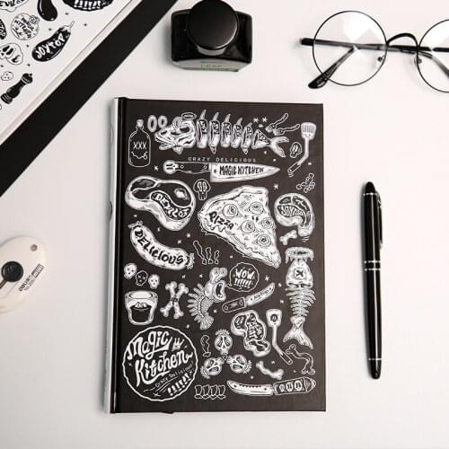 "Magic Kitchen" Journal Diary Lined Blank Grid Papers Notebook Printed Hard Cover Planner Study Memo Agenda