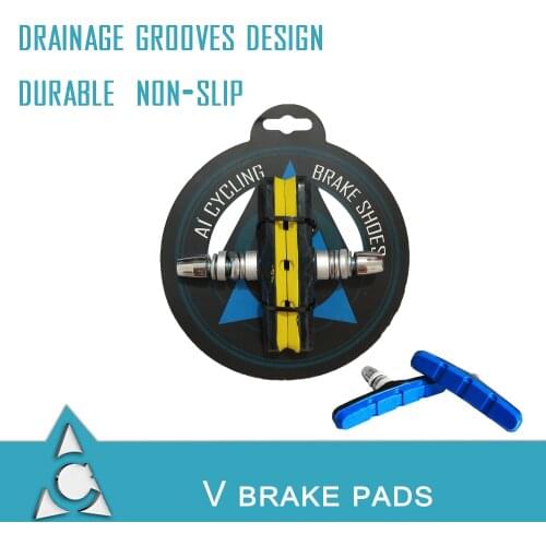 1 pair New Durable Bicycle Cycling Bike V Brake Holder Pads Shoes Blocks Black rubber Durable pad for long-lasting performance