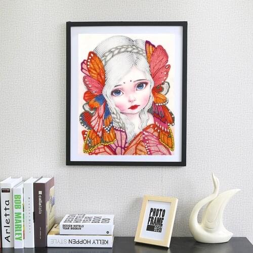 5D Diamond Painting Flower Girl Special Shape Diamond Embroidery Rhinestone Sticker Diamond DIY Manual Cross Stitch Mosaic Gift