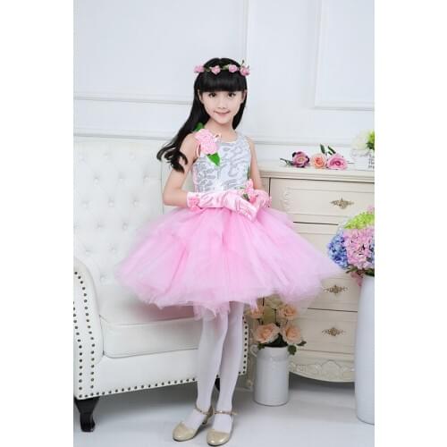 8 colours new Children costumes Ballet clothes Girls tutu White veil princess Christmas Children dance costume free shipping