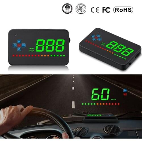 A2 display head up display gps Digital Car Speedometer Auto Windshield Project Speedometer GPS hud head up display for All cars