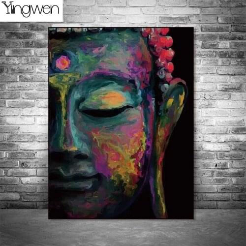 DIY 5D Vivid Buddha Face On Diamond Painting Full Diamond Embroidery Wall Art Pictures Mosaic Cross Stitch Religious Home Decor