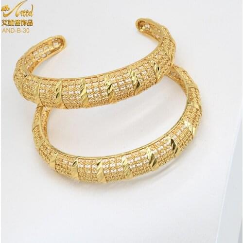 ANIID Bangle Bracelets Womens Jewellery Gold Luxury Fine Dubai Trendy Designer Cuff Wedding Indian Goth Designer Ethnic Asexual