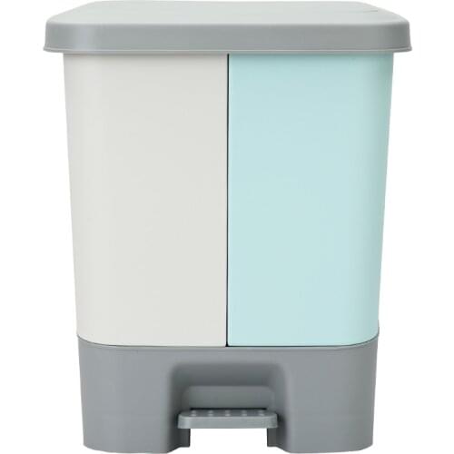 Kitchen Big Trash Can with Lid Wheels Cover Plastic Bucket Trash Can Cube Storage Kosze Do Segregacji Smieci Waste Bins BG50WB