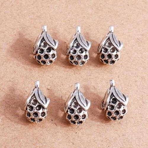 15pcs Antique Silver Color Alloy Charms Beads for Jewelry Making DIY Loose Spacers Beads Handmade Bracelets Craft Accessories
