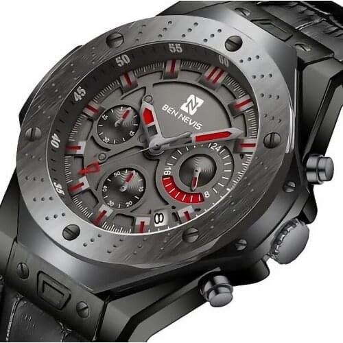 Mens Watches Top Brand Luxury Military Three-dimensional Dial Auto Date Analog Watches for Men Relogio Masculino